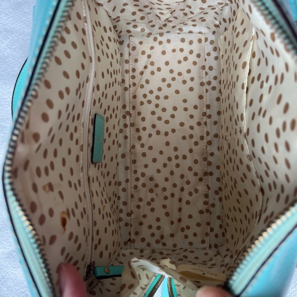 Kate Spade Alessa Wellesley Leather Satchel - Color: Robin's Egg Blue / Teal - Picture 10 of 16